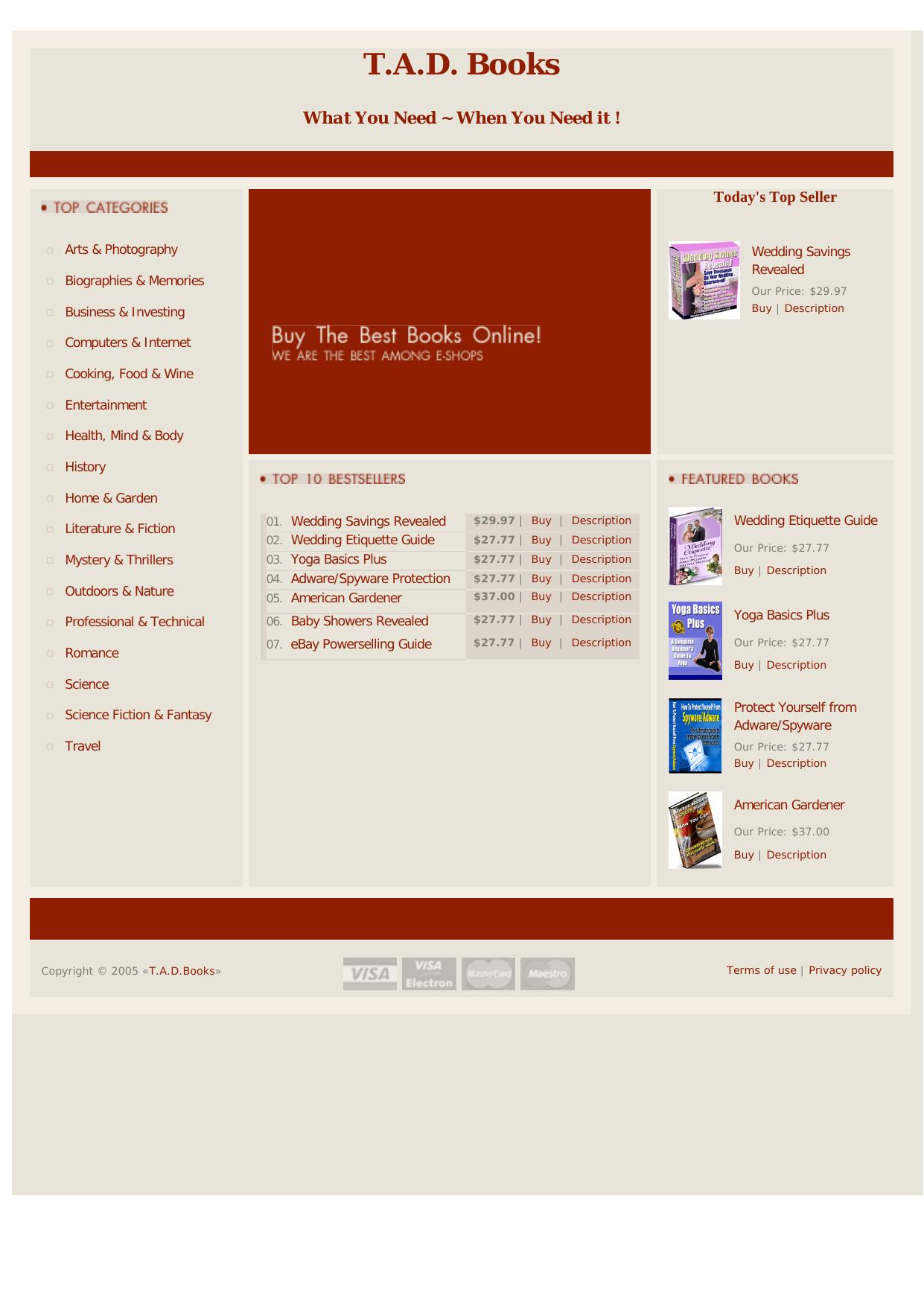 Tad Books. by Best of Kuszter's Collection