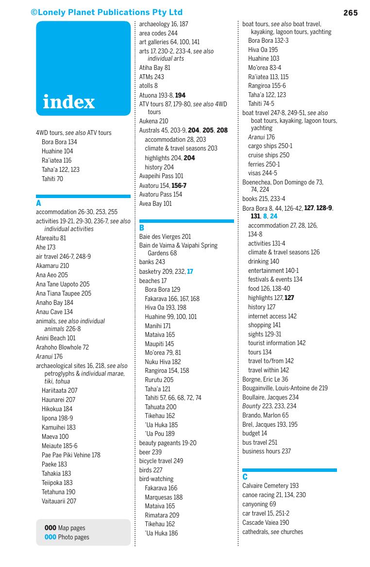 Tahiti French Polynesia 9 Index by Lonely Planet