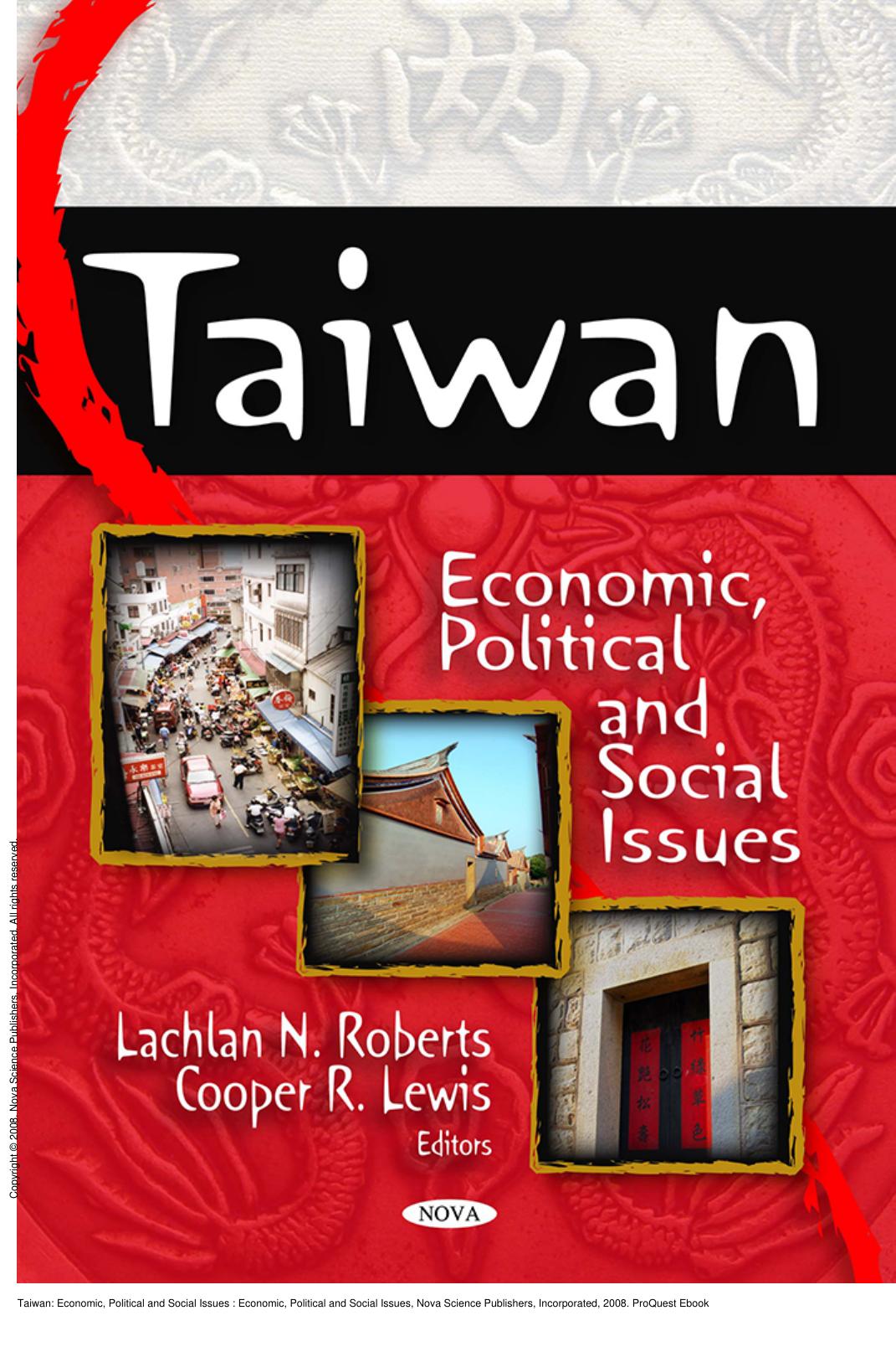 Taiwan: Economic, Political and Social Issues : Economic, Political and Social Issues by Lachlan N. Roberts; Cooper R. Lewis
