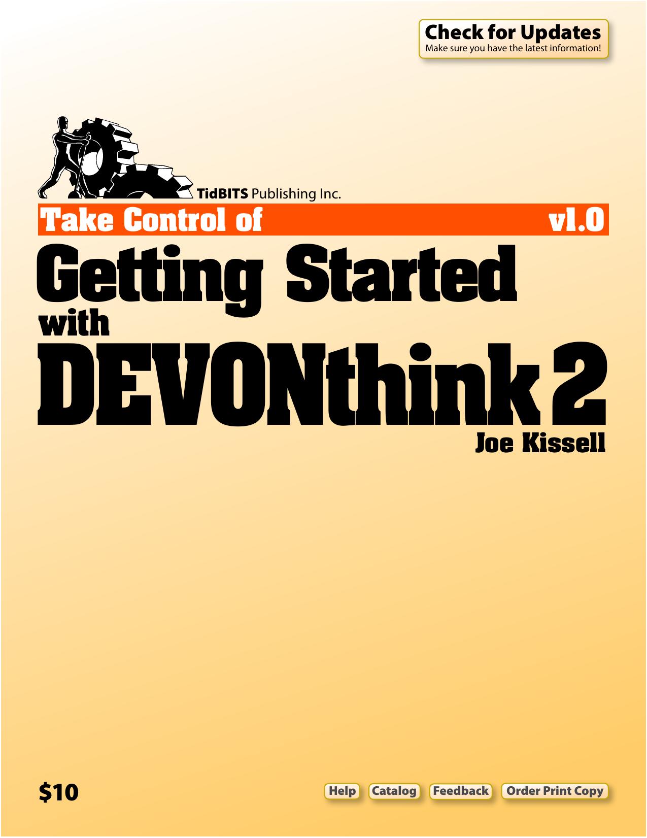 Take Control of Getting Started with DEVONthink 2 by Joe Kissell