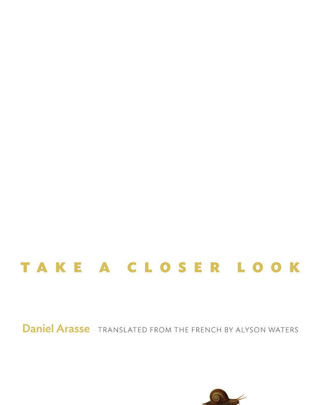Take a Closer Look by Daniel Arasse Alyson Waters