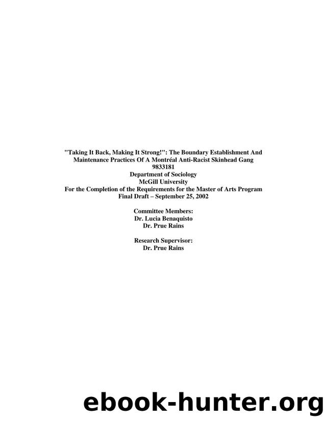 Taking It Back, Making It Strong by Todd
