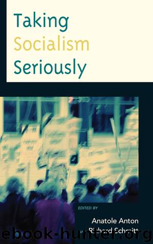 Taking Socialism Seriously by Schmitt Richard; Anton Anatole; Ferguson Ann