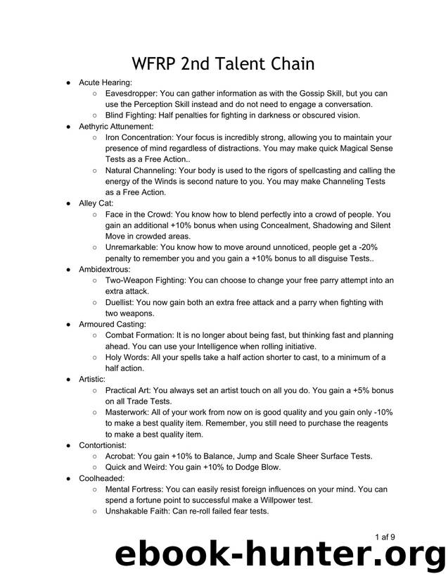 Talent Chains (Upgrade Existing Talents) by Unknown