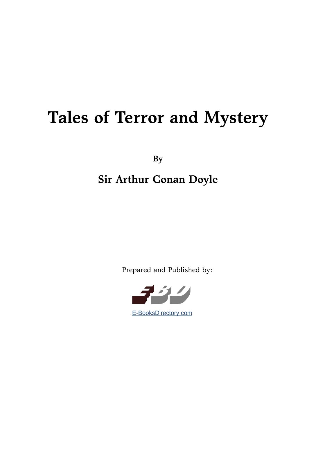 Tales of Terror and Mystery by Sir Arthur Conan Doyle