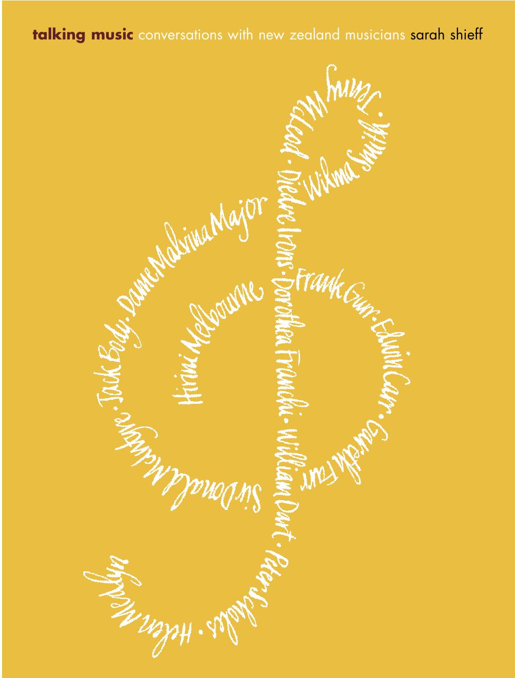 Talking Music: Conversations with New Zealand Musicians by Sarah Shieff Robert Cross