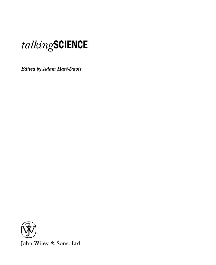 Talking Science by Adam Hart-Davis