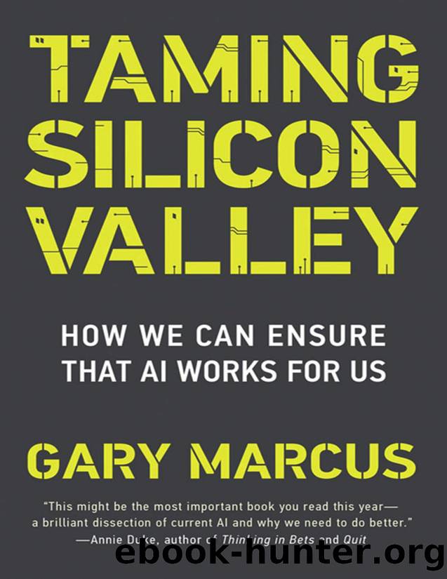 Taming Silicon Valley: How We Can Ensure That AI Works for Us by Gary F. Marcus