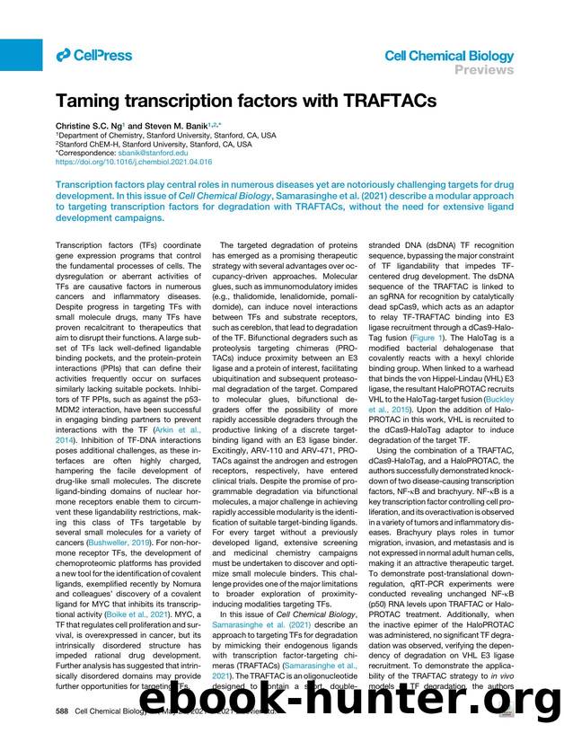 Taming transcription factors with TRAFTACs by Christine S.C. Ng & Steven M. Banik