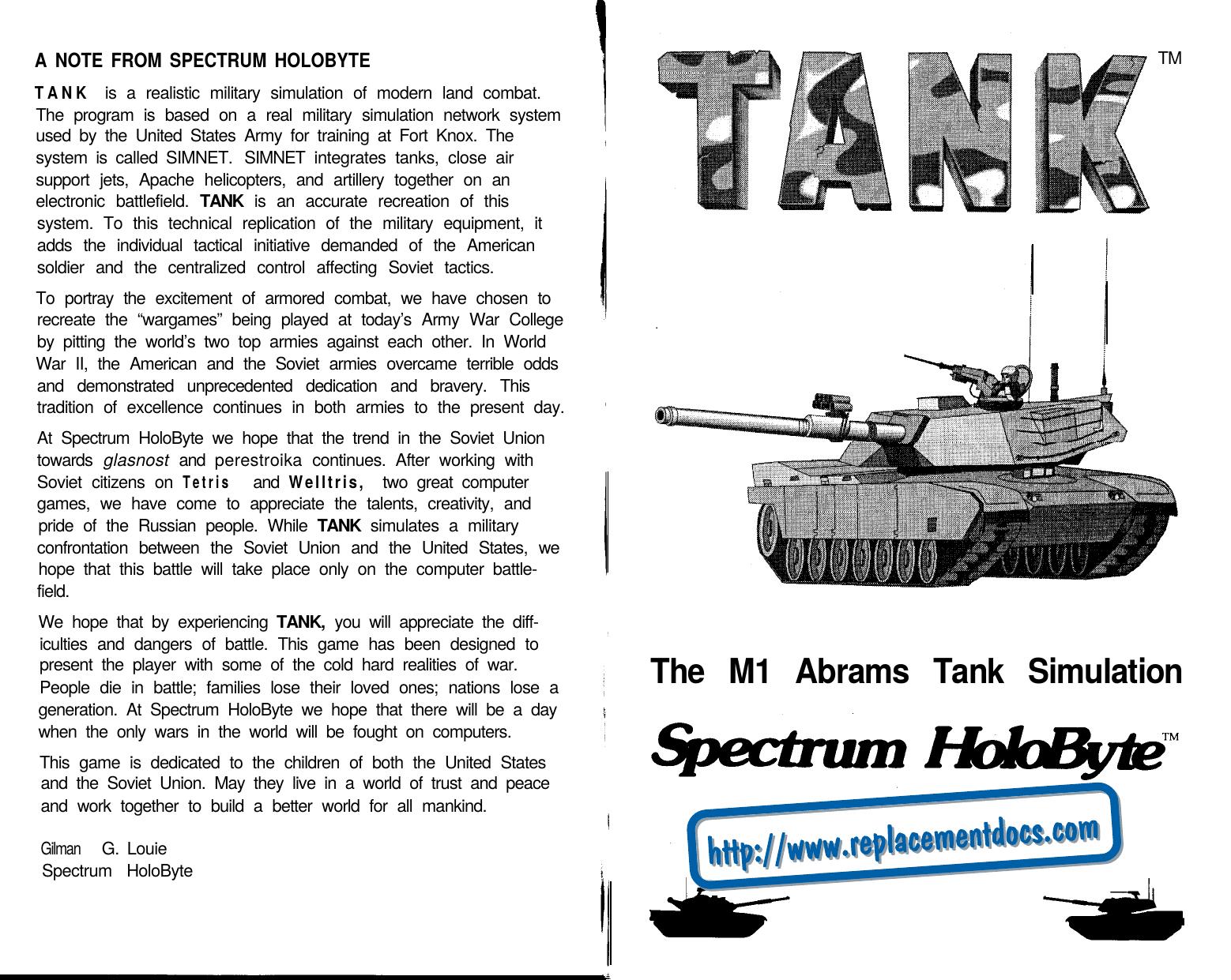 Tank The M1A1 Abrams Battle Tank Simulation (1989) by Unknown