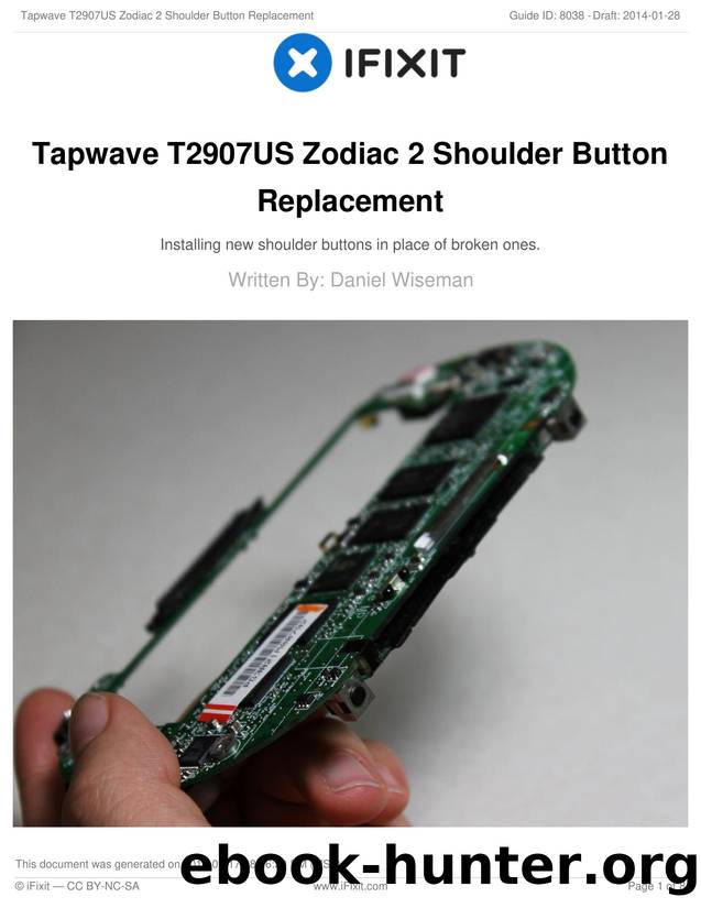 Tapwave T2907US Zodiac 2 Shoulder Button Replacement by Unknown