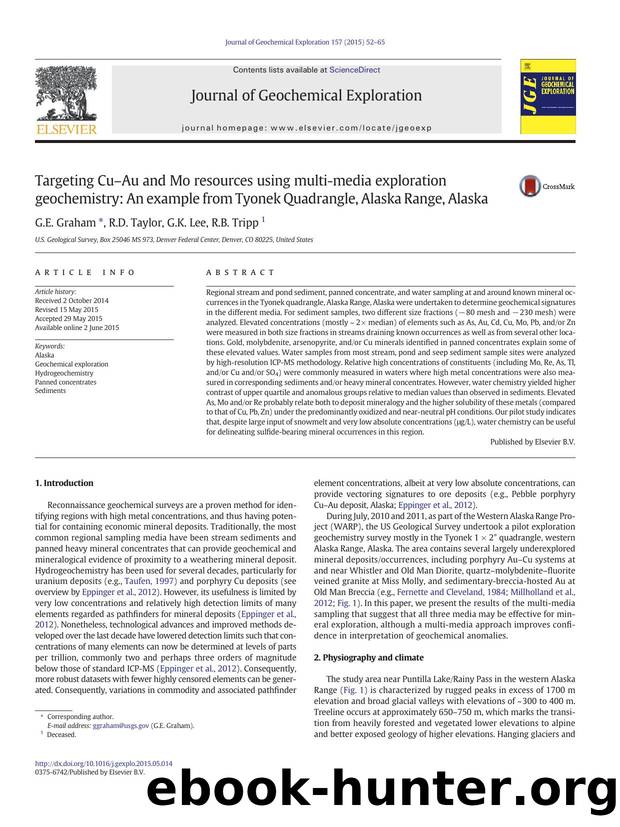 Targeting Cu-Au and Mo resources using multi-media exploration geochemistry: An example from Tyonek Quadrangle, Alaska Range, Alaska by G.E. Graham & R.D. Taylor & G.K. Lee & R.B. Tripp