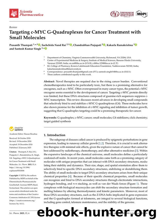 Targeting c-MYC G-Quadruplexes for Cancer Treatment with Small Molecules by unknow