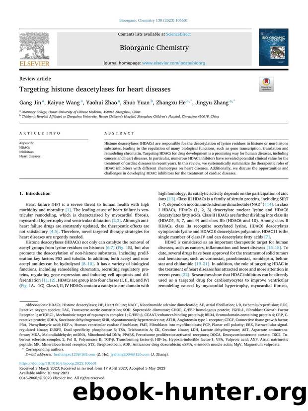 Targeting histone deacetylases for heart diseases by Gang Jin