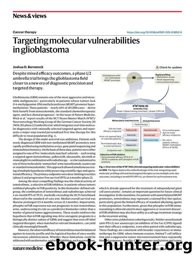 Targeting molecular vulnerabilities in glioblastoma by Joshua D. Bernstock