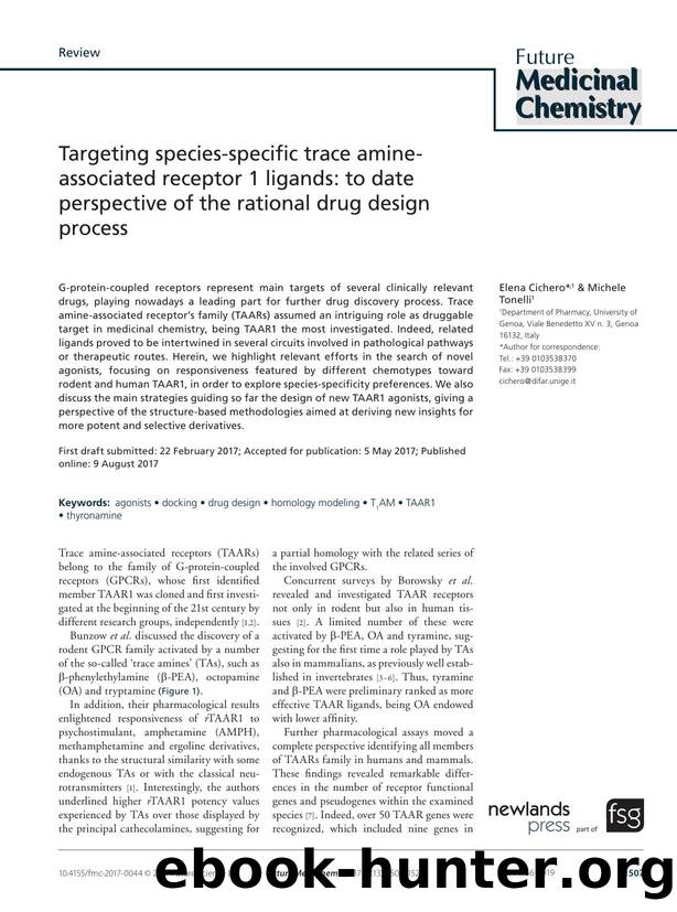 Targeting species-specific trace amine-associated receptor 1 ligands: to date perspective of the rational drug design process by Elena Cichero