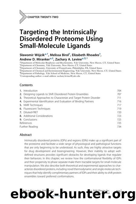 Targeting the Intrinsically Disordered Proteome Using Small-Molecule Ligands by Sławomir Wójcik