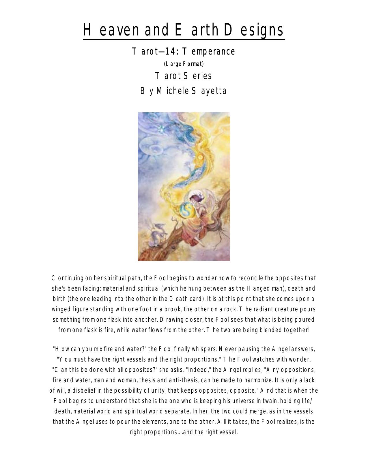 Tarot Series 14 Temperance (L) by Unknown
