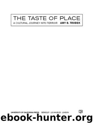 Taste of Place by Trubek Amy