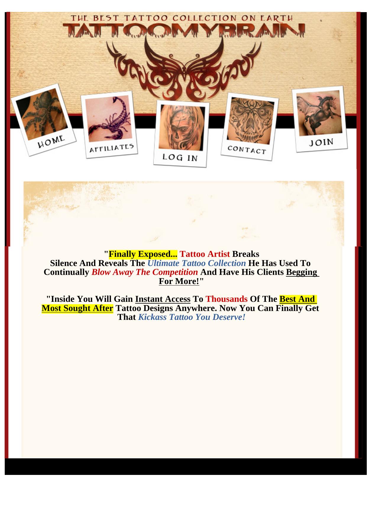 Tattoo My Brain - Over 6,000 Tattoo Designs. by Best of Kuszter's Collection