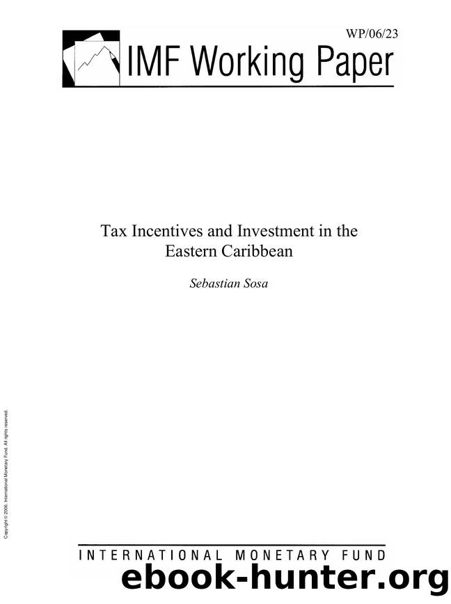 Tax Incentives and Investment in the Eastern Caribbean by Sebastian Sosa