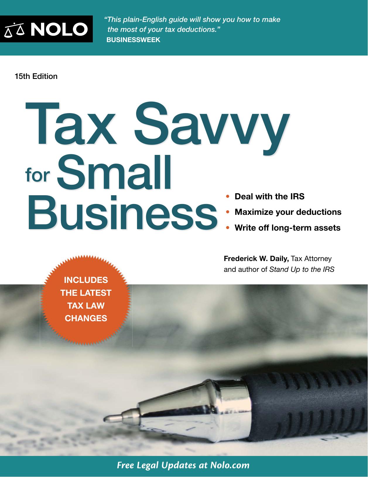 Tax Savvy for Small Business by Attorney Frederick W. Daily