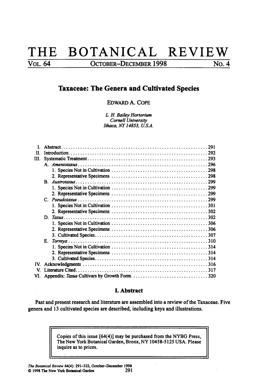 Taxaceae: The genera and cultivated species by Unknown