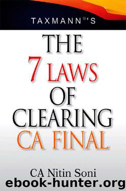 Taxmann The 7 laws of Clearing CA Final by Soni CA Nitin