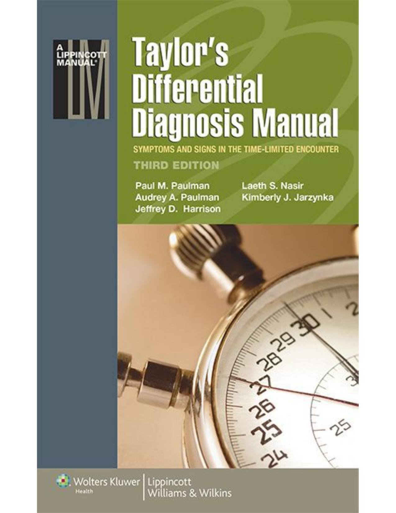 Taylor's Differential Diagnosis Manual 3rd Ed [PDF][tahir99] VRG by Unknown