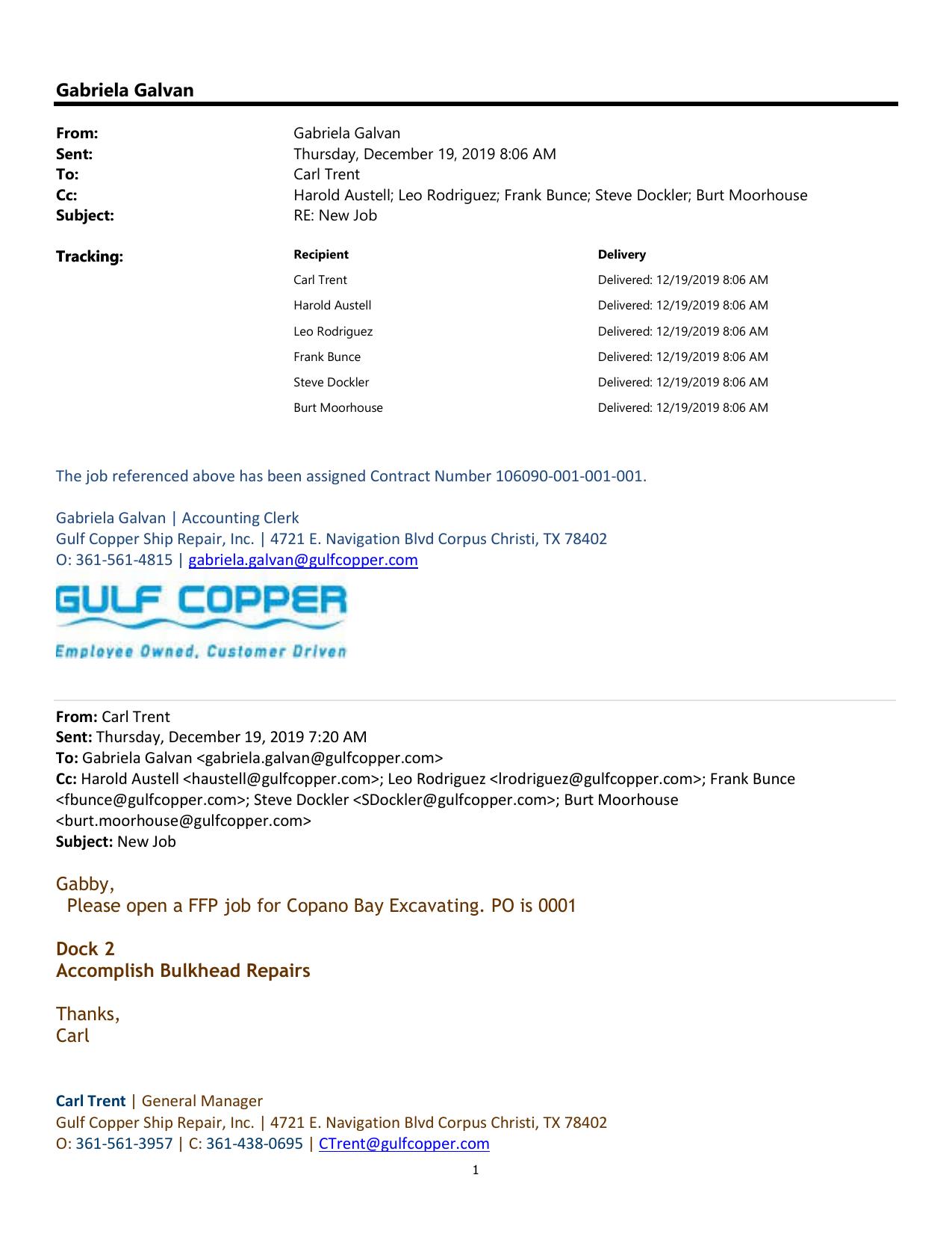TdLRFX 106090-001 job opening email by Unknown