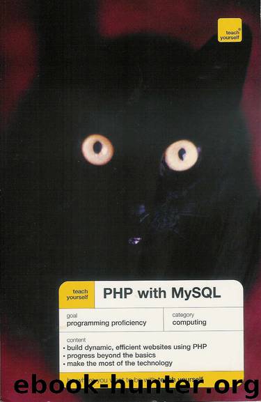 Teach Yourself PHP with MySQL by Nat McBride