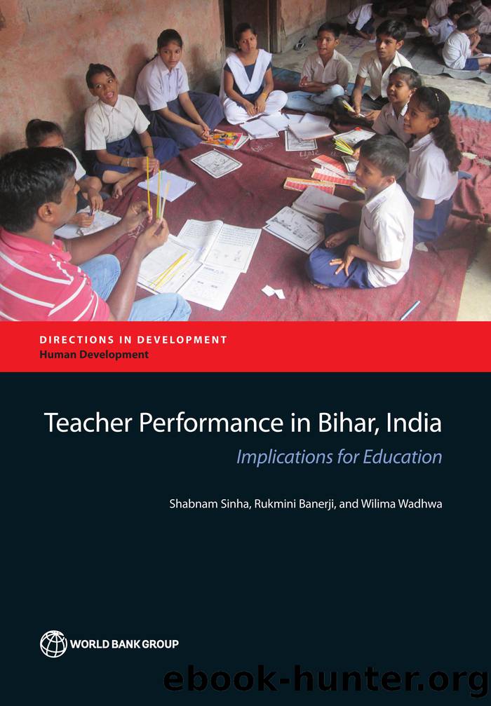 Teacher Performance in Bihar, India: Implications for Education by Shabnam Sinha Rukmini Banerji Wilima Wadhwa