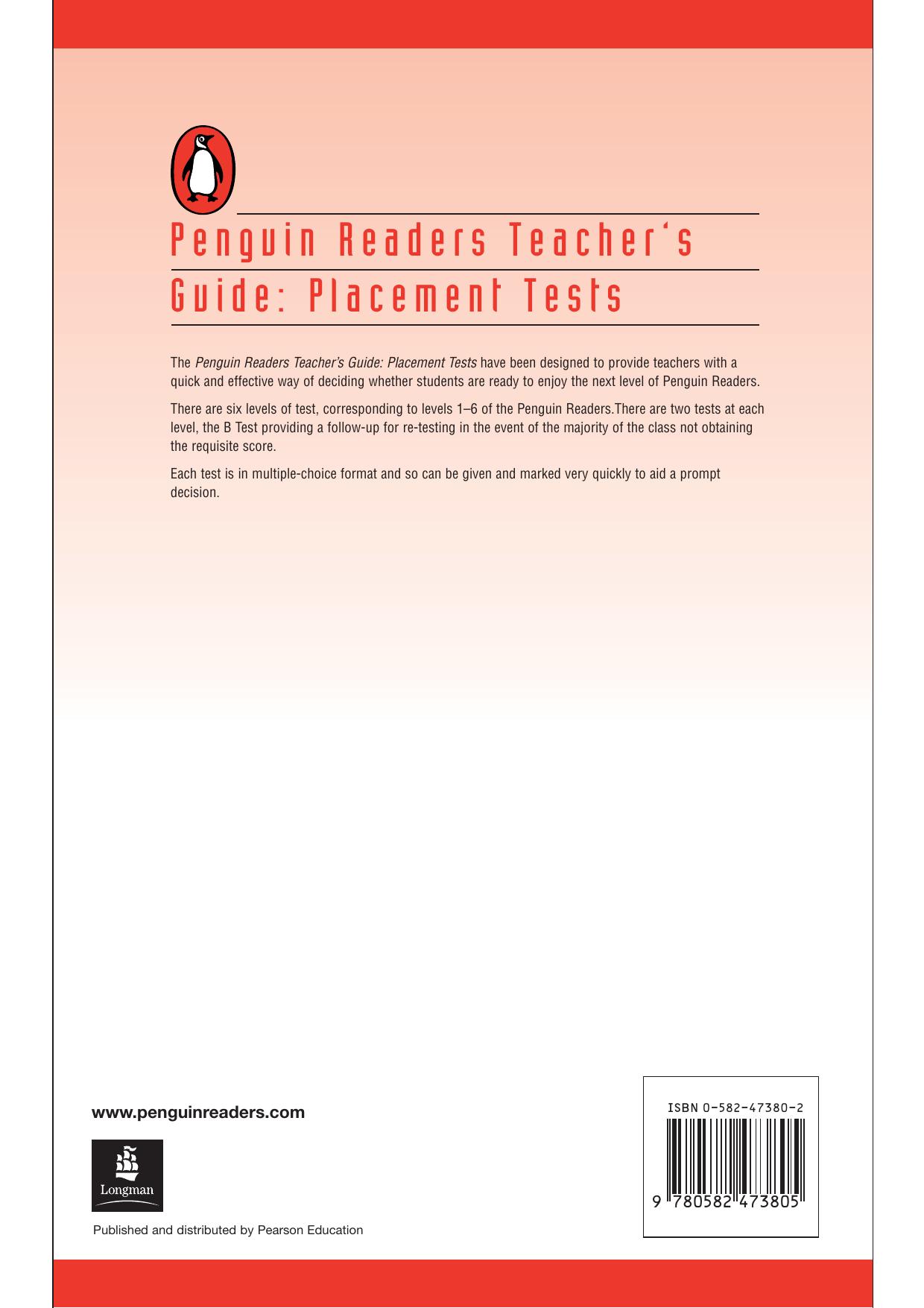 Teacher's Guide: Placement Tests (Penguin Joint Venture Readers) by W. S. Fowler
