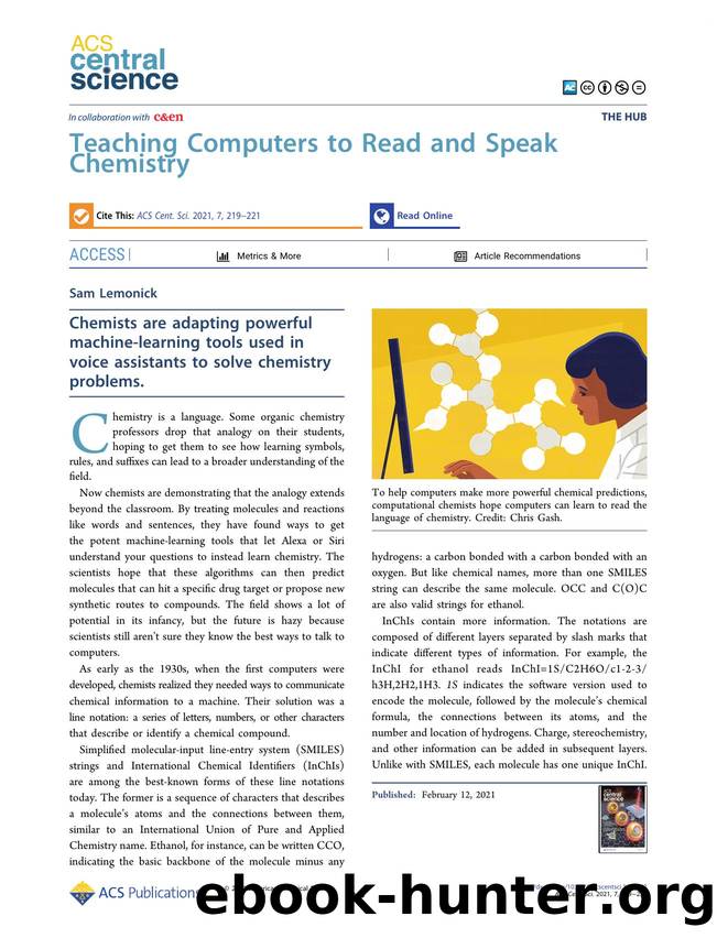 Teaching Computers to Read and Speak Chemistry by Sam Lemonick