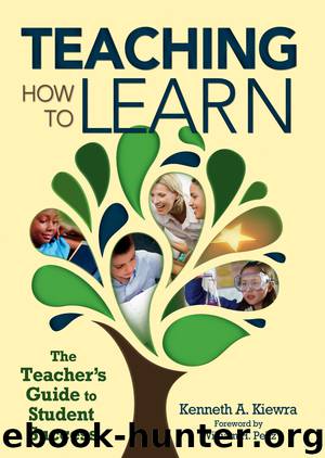 Teaching How to Learn by Kenneth A. Kiewra
