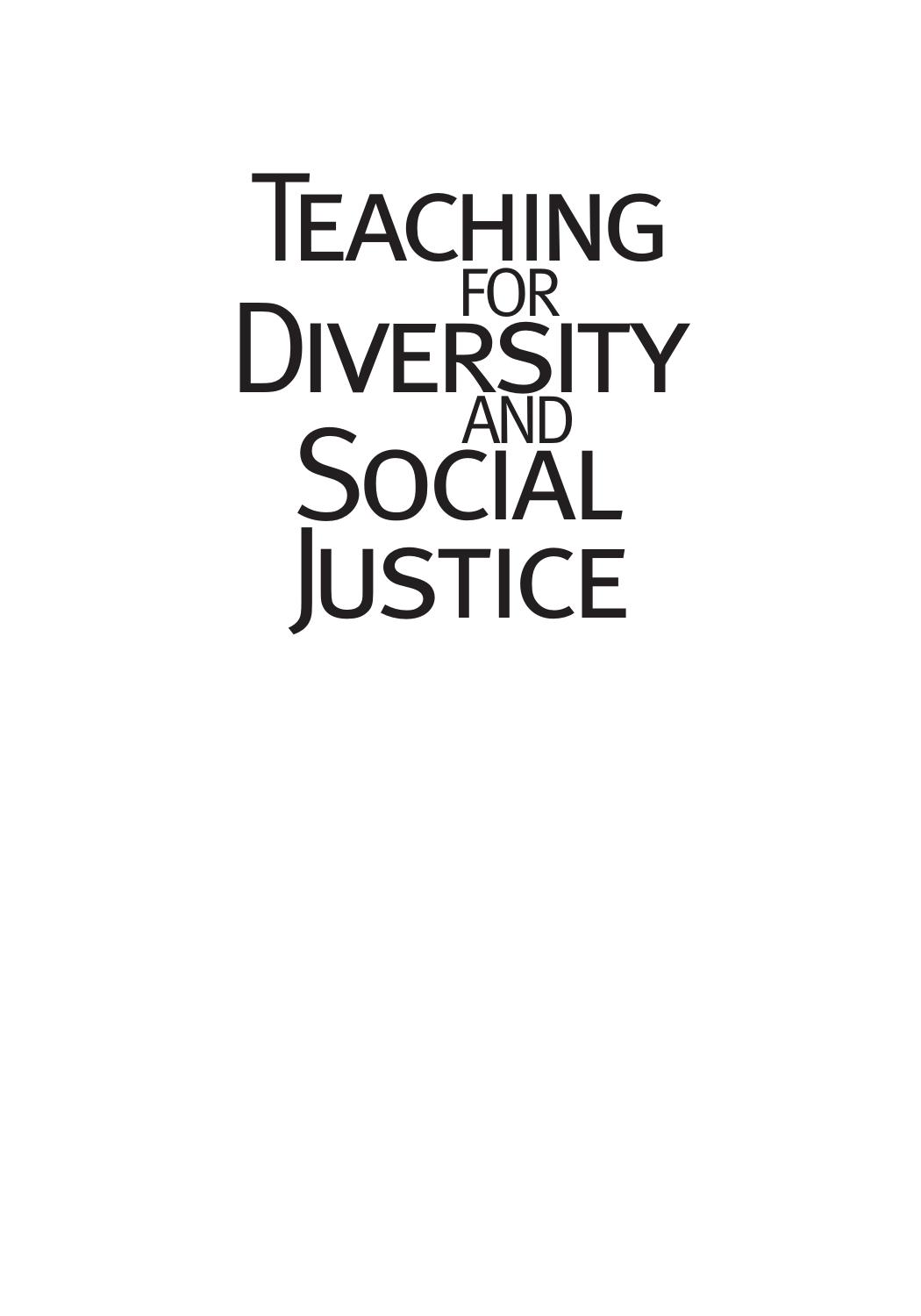 Teaching for Diversity and Social Justice by Maurianne Adams Lee Anne Bell Pat Griffin