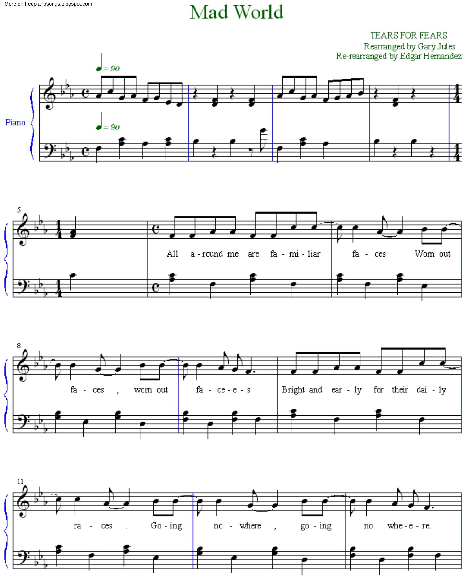 Tears For Fears by Mad World