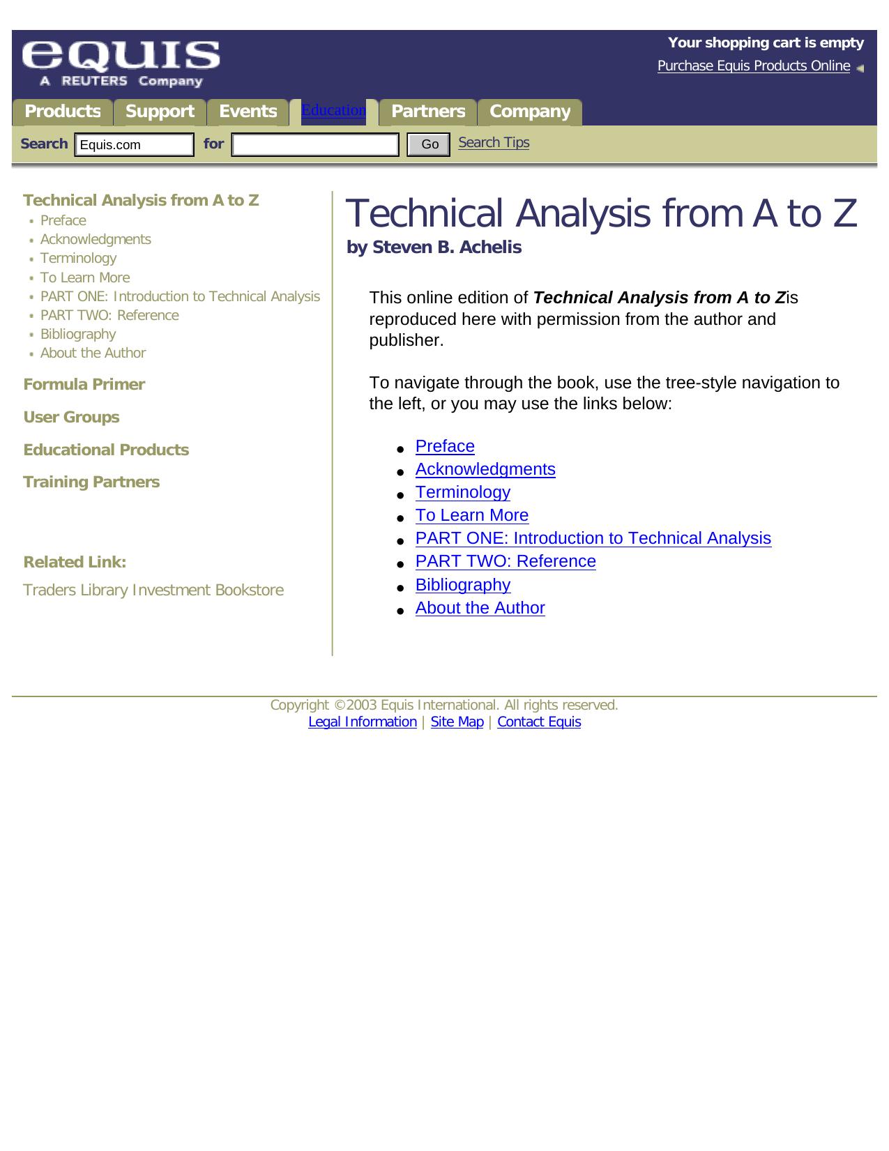 Technical Analysis from A to Z by Achelis Steven