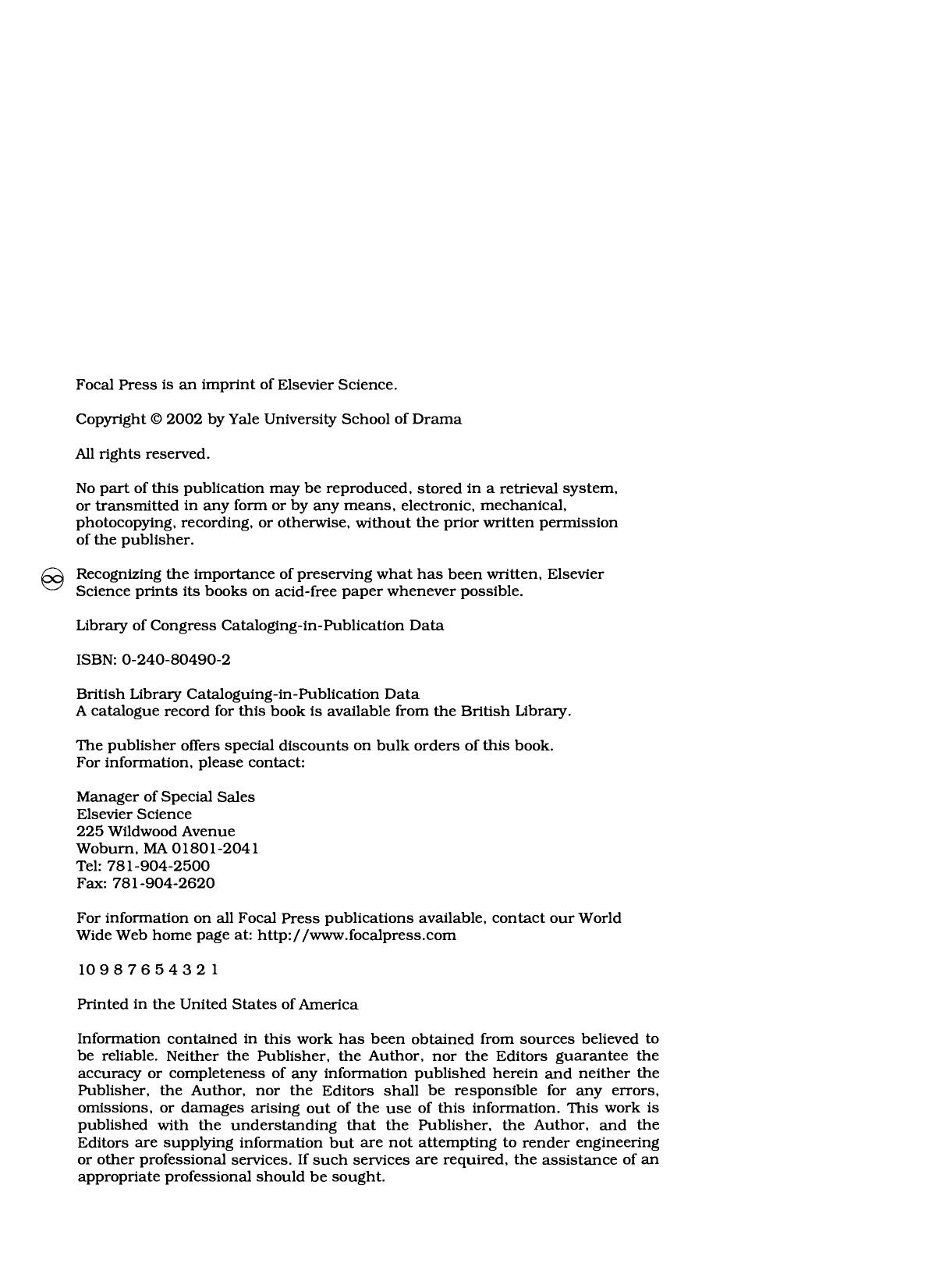 Technical Design Solutions for Theatre. The Technical Brief Collection by Bronislaw J. Sammler and Don Harvey (Eds.)