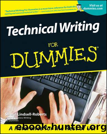Technical Writing for Dummies by Sheryl Lindsell-Roberts
