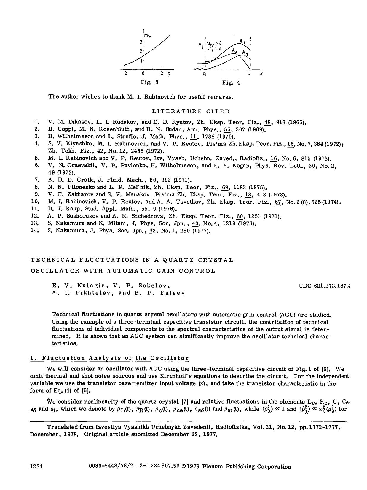 Technical fluctuations in a quartz crystal oscillator with automatic gain control by Unknown