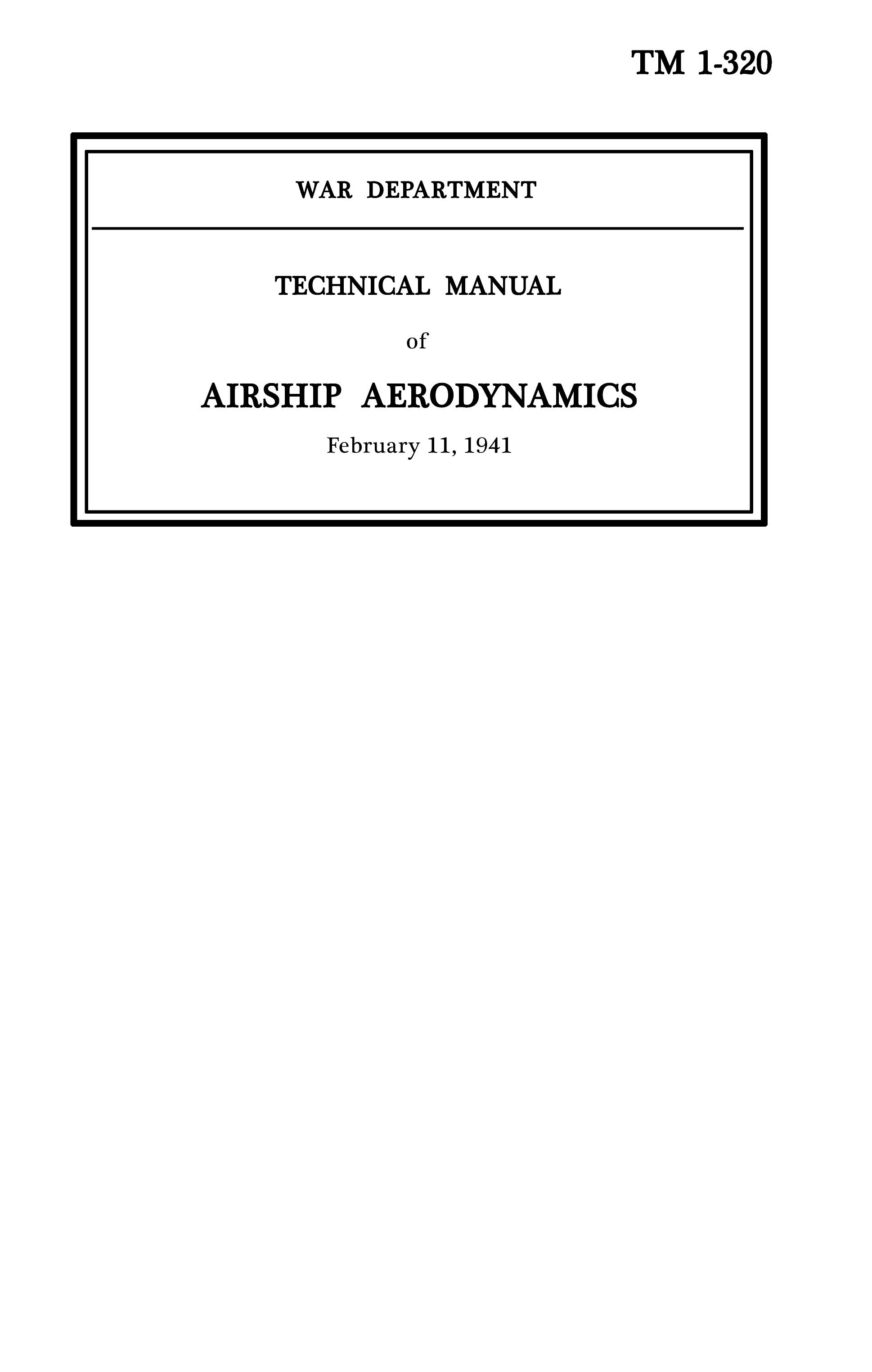 Technical manual of airship aerodynamics by E. S. ADAMS