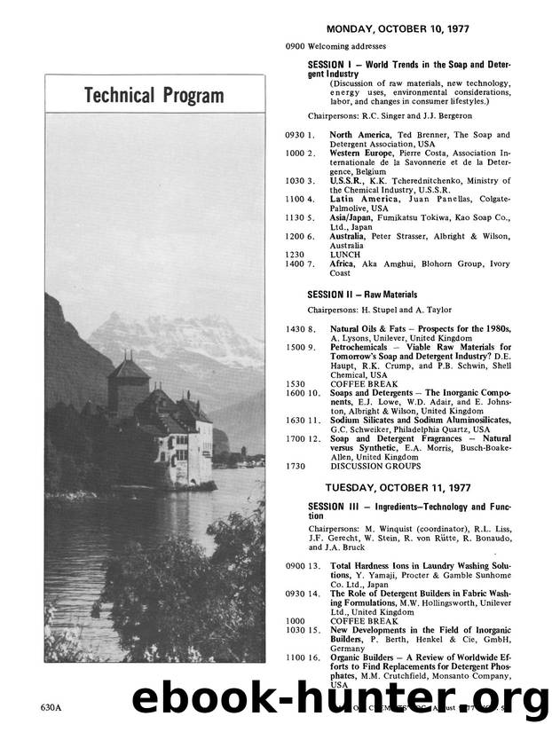 Technical program by Unknown