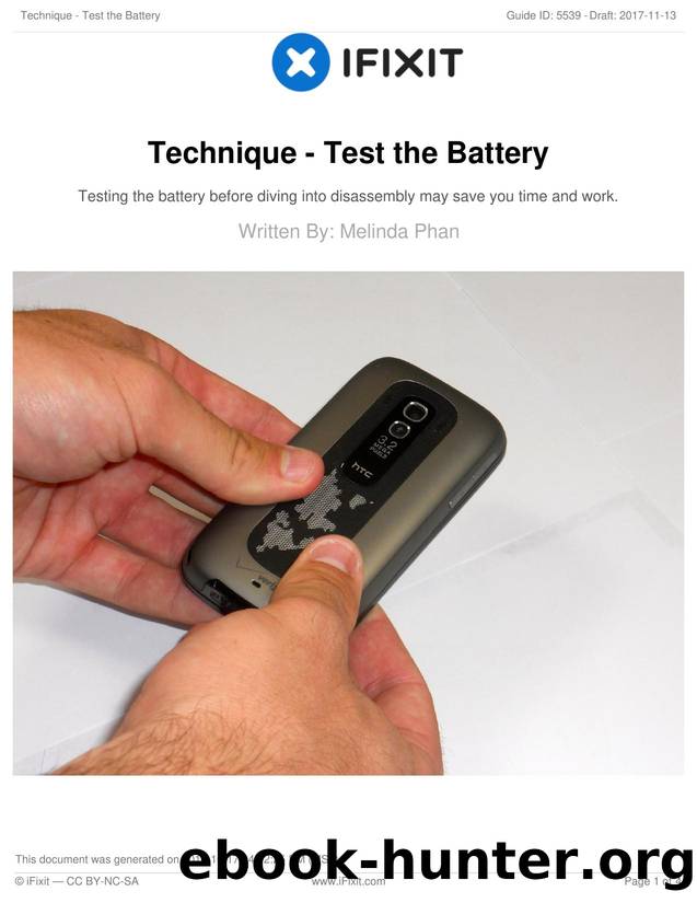 Technique - Test the Battery by Test the Battery