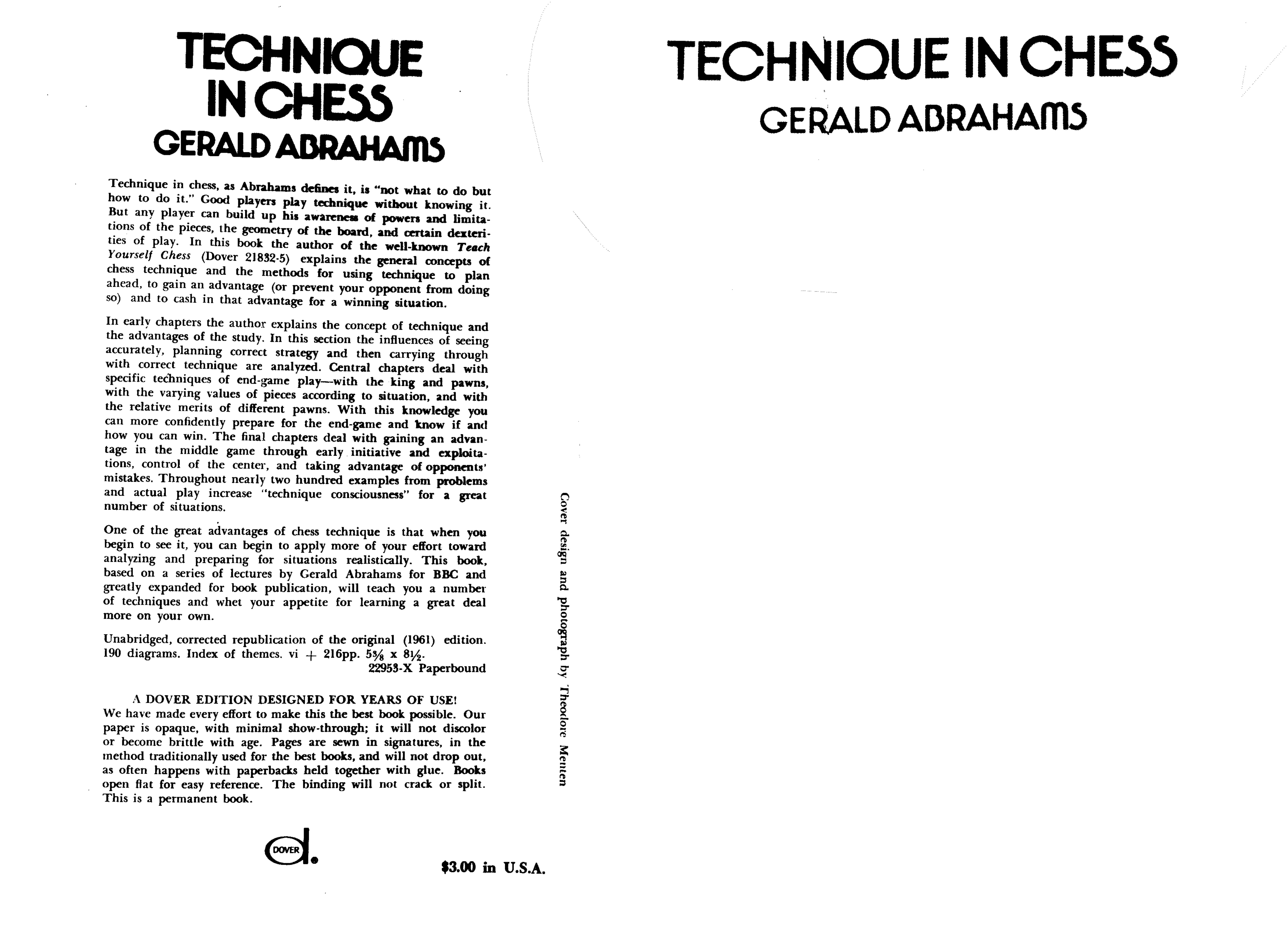 Technique in Chess by Gerald Abrahams