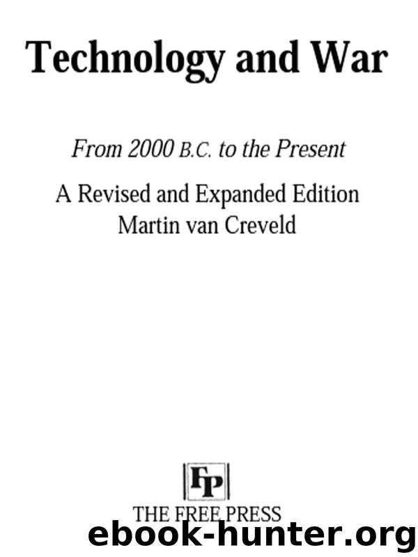 Technology and War by Martin van Creveld