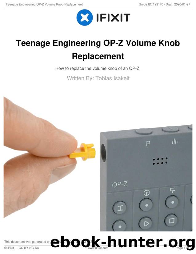 Teenage Engineering OP-Z Volume Knob Replacement by Unknown
