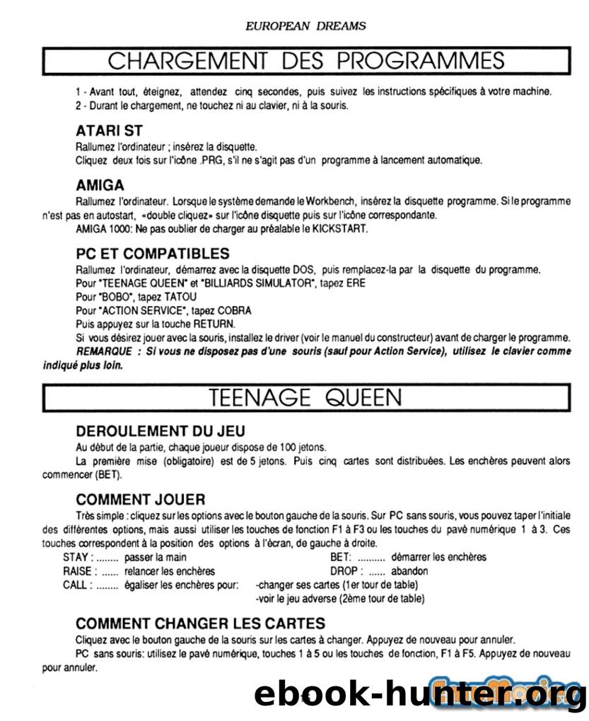 Teenage Queen - Manual (Fr) by Paul Thompson