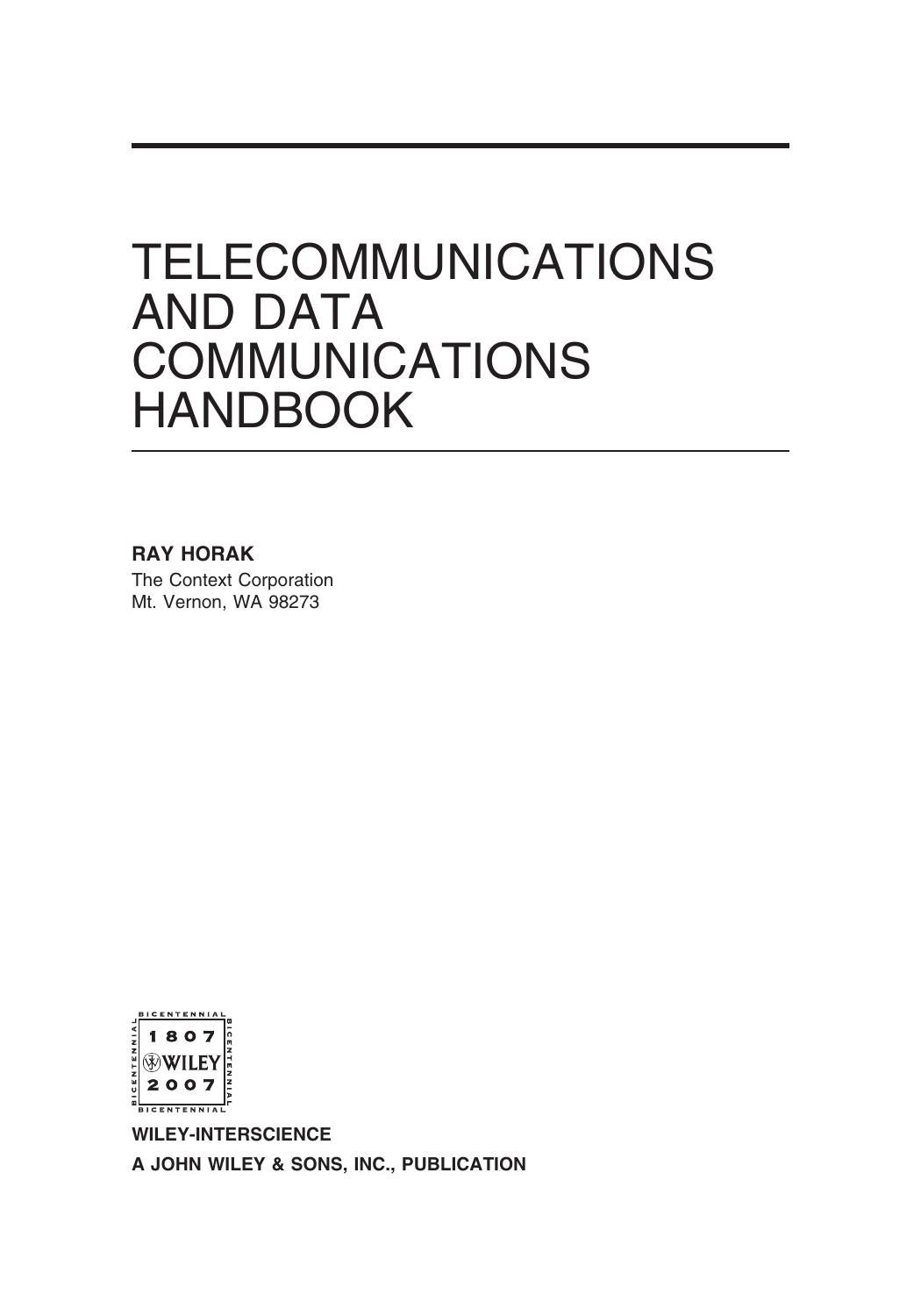 Telecommunications and data communications handbook by Ray Horak