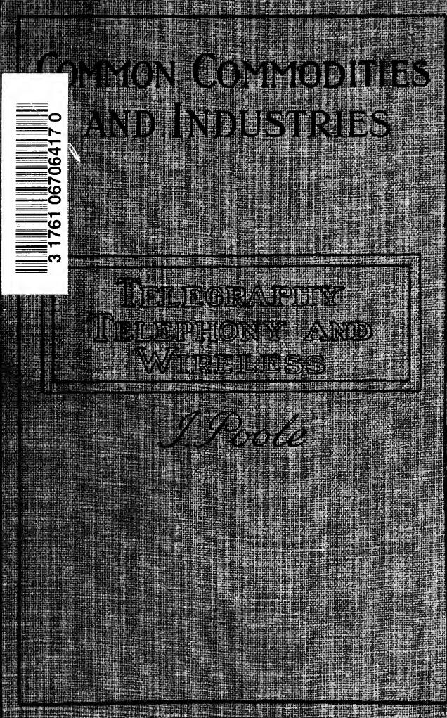 Telegraphy, telephony, and wireless by Poole Joseph